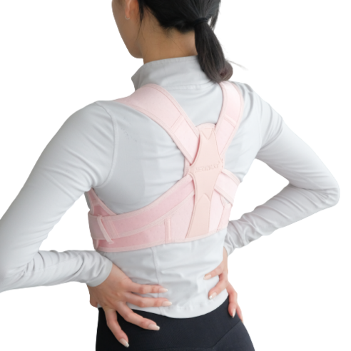 메디인랩 바른자세 밴드 벨트 자세교정밴드 1개, 핑크