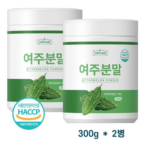 100% 한국산 HACCP 여주 분말 가루 300g 2개 세트 
건강분말/건강환