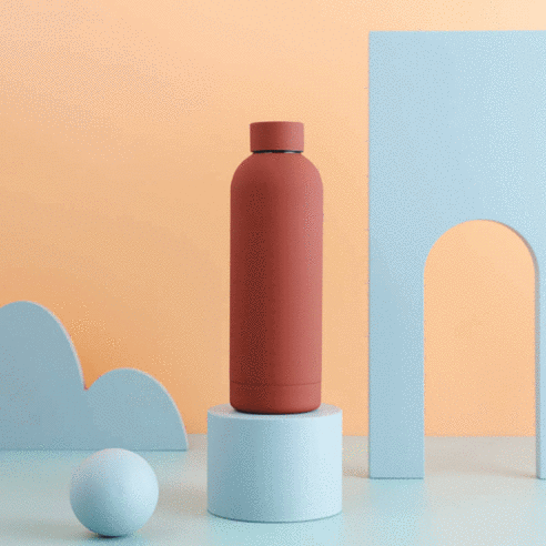 스텐 포트병 500ml 콜라병 텀블러 야외 스포츠물병 텀블러, 물방울 그린