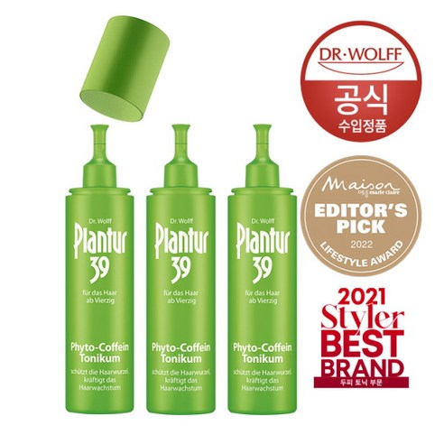 플란투어39 파이토 카페인 헤어토닉, 200ml, 3개