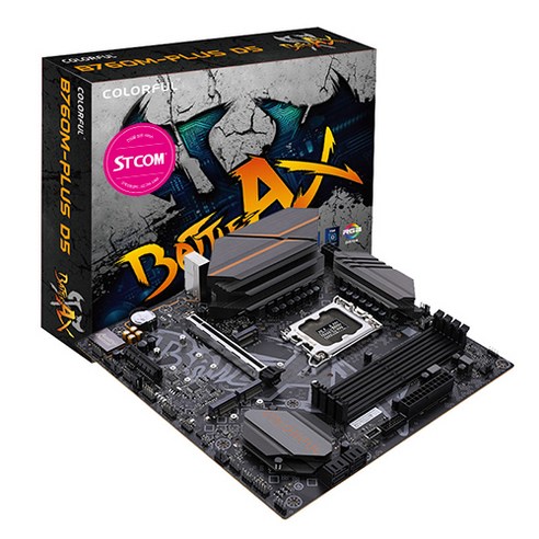 COLORFUL BATTLE-AX B760M-PLUS V20 D5 STCOM 컬러풀 가성비 컴퓨터 인텔 PC 메인보드, 선택없음
