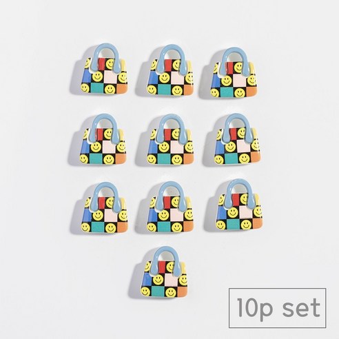 84x84 냉장고 현관문 인테리어 자석 마그넷, 스마일백10p