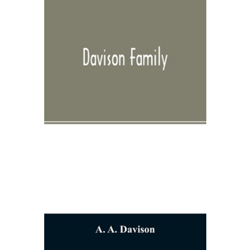 Davison family Paperback, Alpha Edition