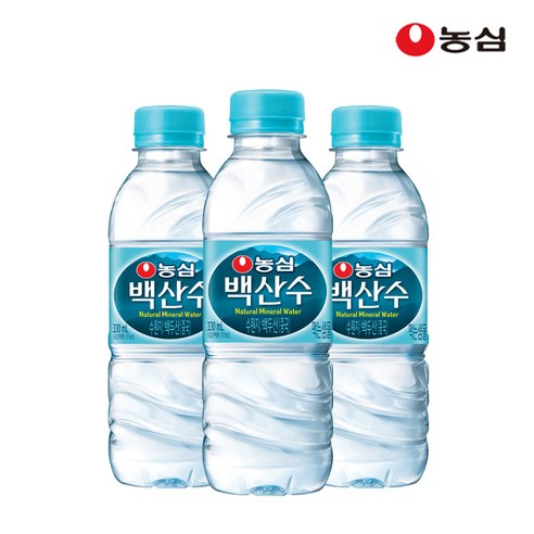 연우커머스 백산수 무라벨 330ml 500mlL 1리터 2리터 생수배달, 20개