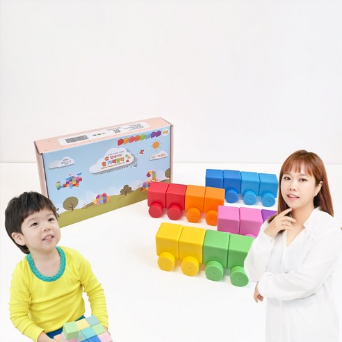 벨베이비 영유아 휠 자석블럭 빅사이즈 35mm(휠), 레인보우, 1개