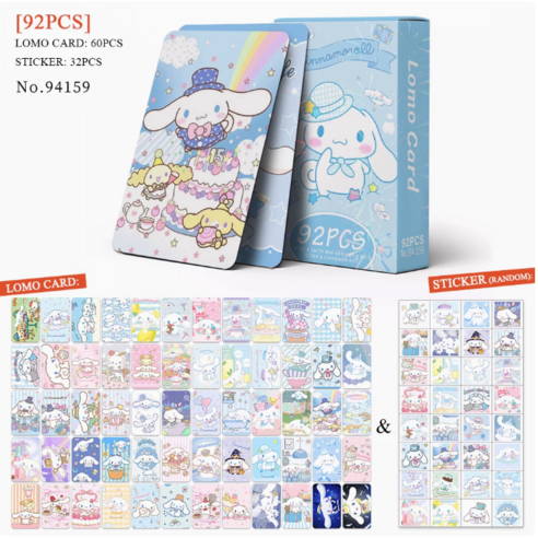 [NEW] 산리오 포토카드 60pcs + 산리오 스티커 32pcs Sanrio photocard, 시나모롤