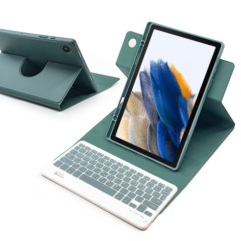 삼성 갤럭시탭 S10 플러스 룬드 360도 회전 블루투스 키보드 S펜수납 케이스, 아보카도