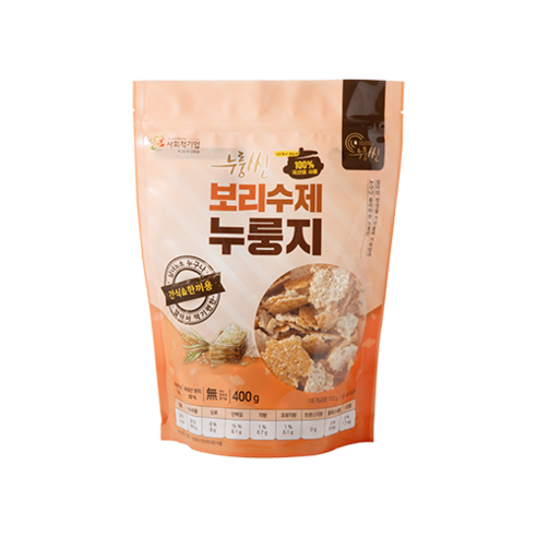 보리 수제 누룽지, 400g, 1개