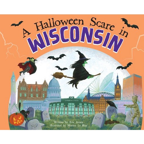 (영문도서) A Halloween Scare in Wisconsin Hardcover, Sourcebooks Wonderland, English, 9781728234045