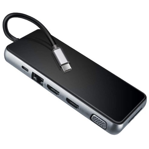 USB C 허브 노트북 도킹 스테이션 12 in 1 USB C 도킹 스테이션 - 트리플 디스플레이 듀얼 4K VGA 이더넷 USB C 도크, 하나, 보여진 바와 같이