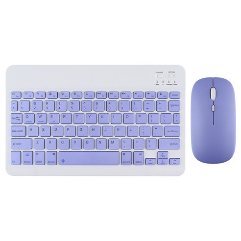 [시요] IPad 키보드 및 마우스 콤보 무선 블루투스 키보드 Teclado For iPad Mini 6 12.9 Xiaomi Pad 5 Samsung Huawei Tablet, 7.9 inch, purple set, 7.9 inch