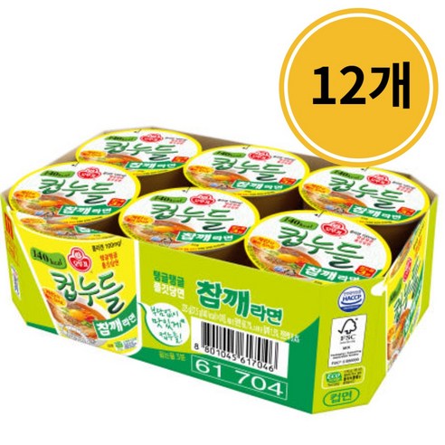오뚜기 컵누들 참깨라면 컵, 12개