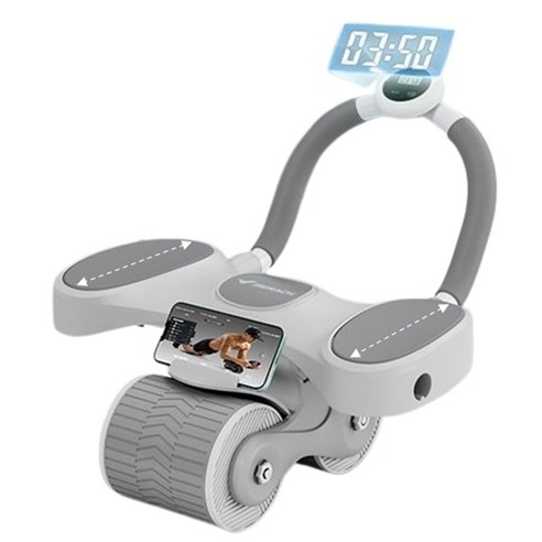 감성순간 AB 슬라이드 리바운드 복근 운동 플랭크 코어 운동 기구, 그레이(타이머포함)