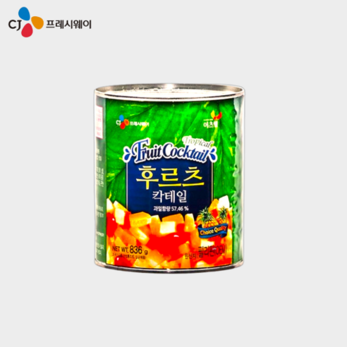 CJ프레시웨이 이츠웰 후르츠 칵테일 836g x 12캔, 12개