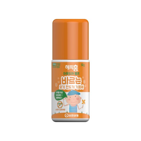 해피홈 아웃도어 롤온 바르는 모기 진드기 기피제, 50g, 15개