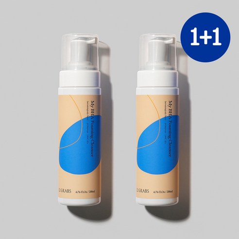 [특가행사] 12GRABS BHA 폼클렌징 1+1 (200ml x 2개) /저자극 약산성 세안제 폼클렌저 트웰브그랩스, 200ml, 2개