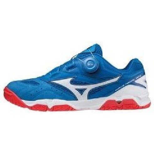 미즈노 MIZUNO 웨이브 메달 SP4 탁구화 BOA 운동화 블루X화이트