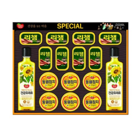동원 스페셜 8호 선물세트 참치 햄 식용유 선물 쇼핑백 포함, 1개