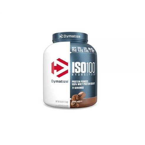 Dymatize Nutrition ISO 100 유청 단백질 파우더 고메 초콜릿 2.3kg(5파운드)118114, 1개, 2.3kg