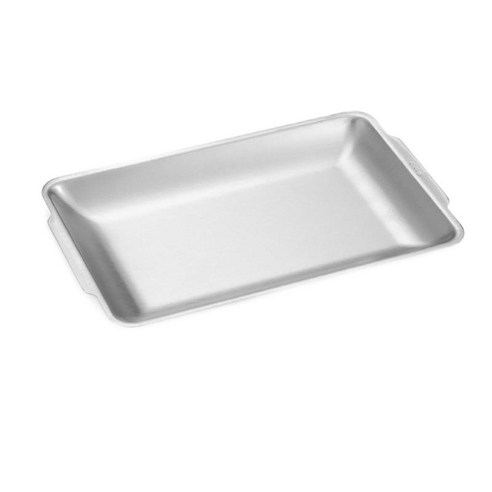 스테인레스 스틸 서빙 트레이 스낵 식품 용기 직사각형 플래터 (실버), 은