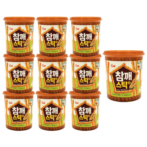 청우식품 참깨스틱 진, 220g, 10개