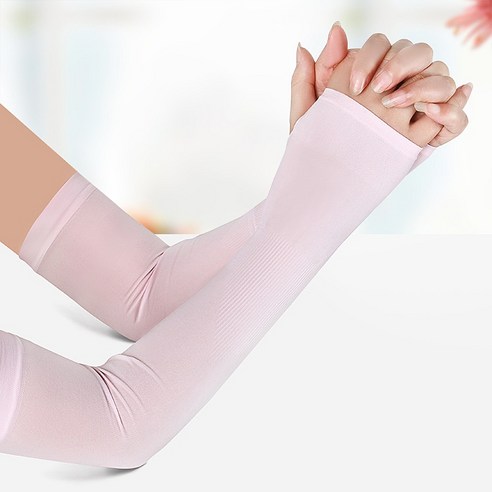 ZZJJC 아이스 슬리브 남여 아웃도어 라이딩 토시 슬리브 슬리브 레이어드암보호대 스트레이트 선커버, 화이트 스트레이트핏(opp 파우치)
