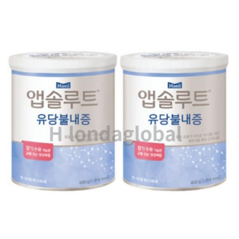 매일유업 매일 앱솔루트 유당 불내증 아기 분유 400g x2