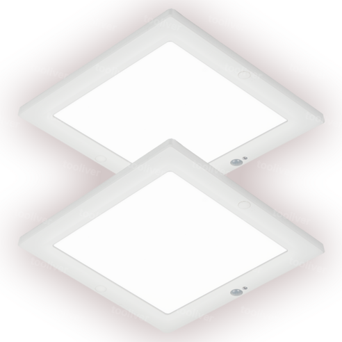툴리버 사각 LED 센서등 220mm 20W 주광색 6500K, 2개