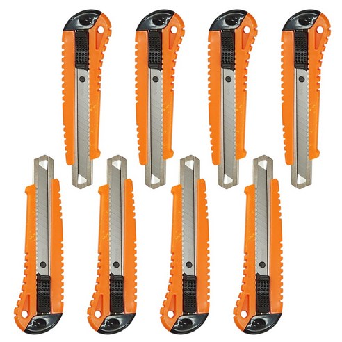 엠파이어 커터칼 전문가용 18mm 대형 칼날 8개세트, 주황색, 8개