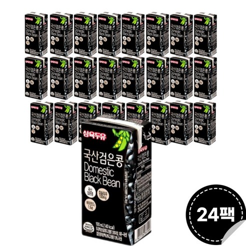 삼육두유 국산 검은콩 두유 24개, 190ml