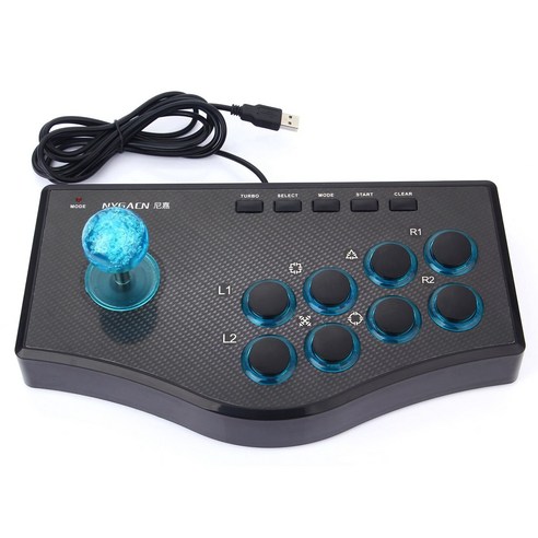 PS3 컴퓨터 PC 게임 패드 게임 콘솔에 대한 유선 게임 컨트롤러 게임 로커 USB 아케이드 조이스틱 USBF 스틱, 보여진 바와 같이, 하나