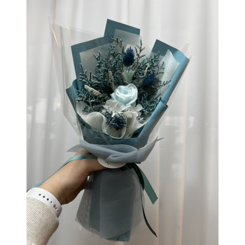 [웨딩나우ㅣ강추] 생화 프리저브드 장미 꽃다발: 영원한 아름다움의 선물 [WeddingNOWㅣ인기상품]