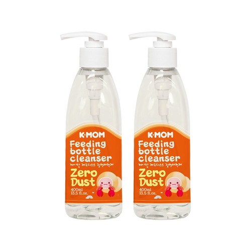 케이맘 제로더스트 젖병클리너 퓨어레몬향, 400ml, 2개