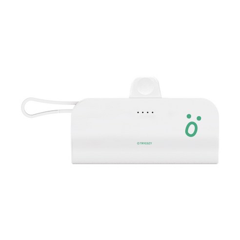 트라이코지 말랑말랑 베이직 도킹형 미니 거치가능 보조배터리 5000mAh, 말랑말랑 베이직_집중이, C타입