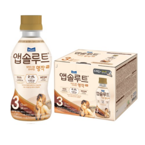 매일유업 앱솔루트 명작 2FL 액상 분유 3단계 240ml x 6입 + 니플 세트, 1.44L, 1개 1.44L × 1개 섬네일