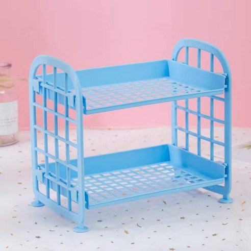 심플한 가정용 화장품 액세서리 접이 수납대, 청색, 23*13.5*20.5
