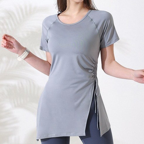 씨오브비 여성 반팔 슬리밍 셔링 포인트 티셔츠