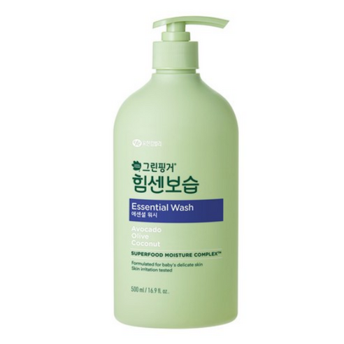 그린핑거 유아용 힘센보습 에센셜 워시 마일드오렌지, 500ml, 1개