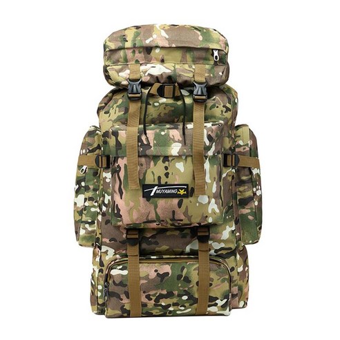 70L 대형 하이킹 백팩 야외 스포츠 방수 여행용 데이팩 - 블랙, 산 카모, {"사이즈":"70x36x20CM"}, {"수건소재":"나일론"}