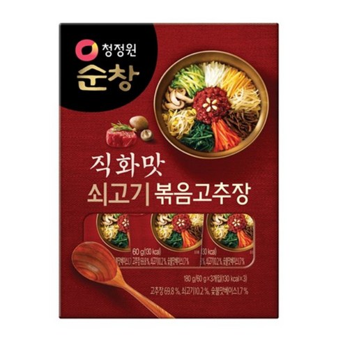 청정원 직화 볶음고추장 60Gx3입, 60g, 3개