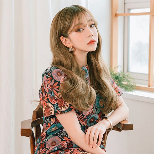 가발매니아 플레인펌 5피스 45cm 인모믹스피스 (형상기억인모) 붙임머리 헤어피스, 시나몬블론드