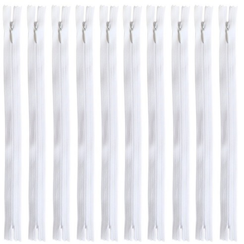 25cm 콘솔지퍼 10인치 콘실지퍼 숨은지퍼, 10개, 화이트(501)