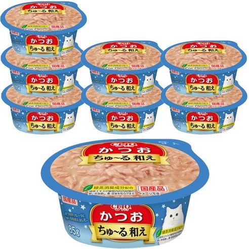 이나바 츄르 범벅컵 고양이 간식, 8개, 85g, 가다랑어(NC-92)