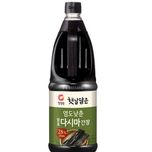 청정원 햇살담은 염도낮춘 발효다시마 간장, 1.7L, 1개