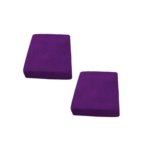 2xPurple 스트레치 소파 쿠션 커버 소파 Slipcover 1 인승, 설명, 폴리 에스터