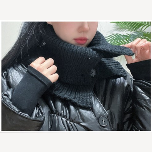 테일스타 넥워머 목토시 니트 케이프 숄 머플러 골지 목도리