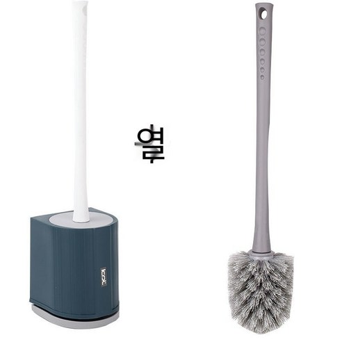 Cadley 화장실 브러시 가정용 화장실 죽은 코너 화장실 벽 교수형 세트 롱 핸들 화장실 화장실 브러쉬, 5018벽마운트북유럽블루+5020각