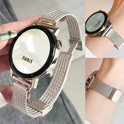 럭셔리 메탈 마그네틱 스트랩 삼성 호환 갤럭시 워치 4 44mm 40mm 5 프로 액티브 2 기어 s3 발찌 화웨이 gt2/3 20mm 22mm