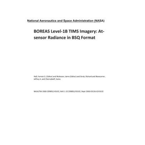 Boreas Level-1b TIMS Imagery: At-Sensor Radiance in Bsq Format ...