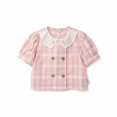 페리미츠 썸머 핑크 카라 블라우스 P2321B366